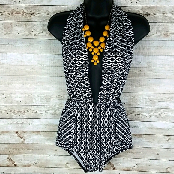 COCOSHIP Other - Cocoship, Black and white halter swimwear, Sz S